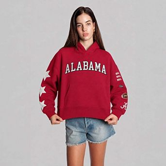 Women's Hype and Vice Crimson Alabama Crimson Tide Cropped Spirit Hoodie