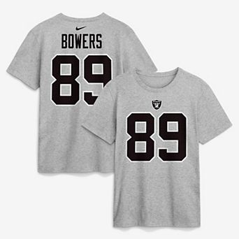 Men's Nike Brock Bowers Heather Gray Las Vegas Raiders Name & Number T-Shirt