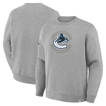 Men's Fanatics Steel Vancouver Canucks Authentic Pro Property Of Primary Sweatshirt