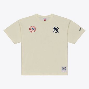 Men's Mitchell & Ness Cream New York Yankees Heritage Hues Oversized T-Shirt