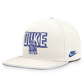 Men's Nike White Duke Blue Devils Legacy Letter & Mascot Pro Snapback Hat