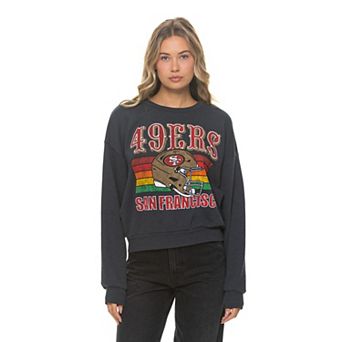 Unisex Aviator Nation Charcoal San Francisco 49ers Relaxed Tri-Blend Sweatshirt
