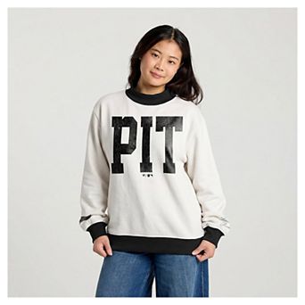 Women's Fanatics Cream Pittsburgh Pirates City Abbreviation Funnel Neck Fleece Sweatshirt