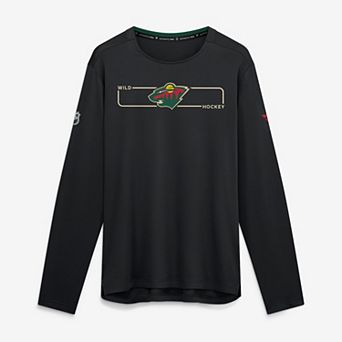 Men's Fanatics Black Minnesota Wild Authentic Pro Rink Tech Long Sleeve T-Shirt