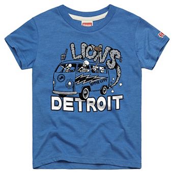 Youth Homage Blue Detroit Lions NFL x Grateful Dead Tri-Blend T-Shirt
