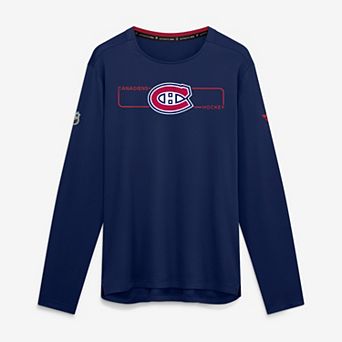 Men's Fanatics Navy Montreal Canadiens Authentic Pro Rink Tech Long Sleeve T-Shirt