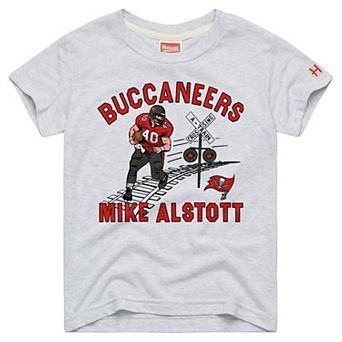 Youth Homage Mike Alstott Ash Tampa Bay Buccaneers Player Graphic Tri-Blend T-Shirt