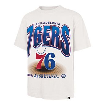 Men's '47 Cream Philadelphia 76ers Team Flex Foundation T-Shirt