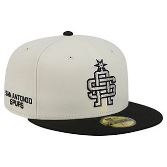 Men's New Era Cream/Black San Antonio Spurs Deceptor 59FIFTY Fitted Hat