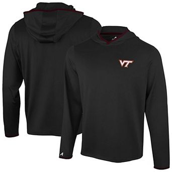 Men's Antigua Black Virginia Tech Hokies Brink Color Pop Long Sleeve Hoodie T-Shirt