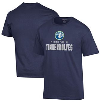 Men's Champion Navy Minnesota Timberwolves Jersey Cotton T-Shirt