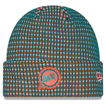 Men's New Era Aqua Miami Dolphins 2026 Sideline Cold Weather Cuffed Knit Hat