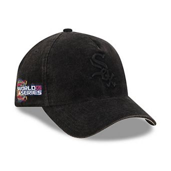 Men's New Era Black Chicago White Sox 2005 World Series Side Patch Tonal Corduroy 9FORTY A-Frame Adjustable Hat