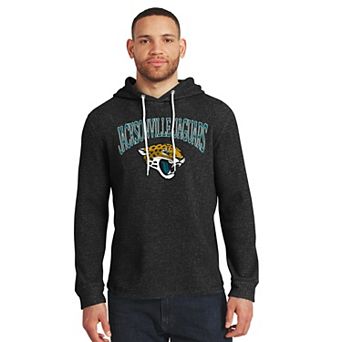Men's Darius Rucker Collection by Fanatics Black Jacksonville Jaguars Waffle Knit Hooded Tri-Blend Long Sleeve T-Shirt