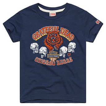 Youth Homage Navy Chicago Bears NFL x Grateful Dead Tri-Blend T-Shirt