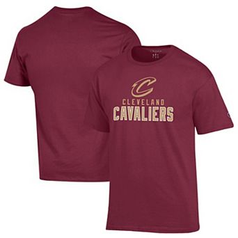 Men's Champion Wine Cleveland Cavaliers Jersey Cotton T-Shirt