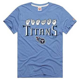 Unisex Homage Light Blue Tennessee Titans NFL ASL Collection by Love Sign Tri-Blend T-Shirt