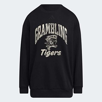 Women's adidas Black Grambling Tigers Soft Lux Sweatshirt