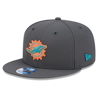 Men's New Era Charcoal Miami Dolphins 2026 Sideline Cold Weather 9FIFTY Snapback Hat