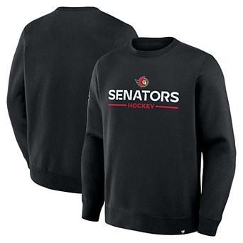 Men's Fanatics Black Ottawa Senators Authentic Pro Primary Sweatshirt