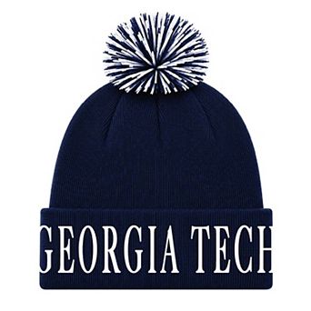Unisex Under Armour Georgia Tech Yellow Jackets Navy Cuffed Knit Hat with Pom