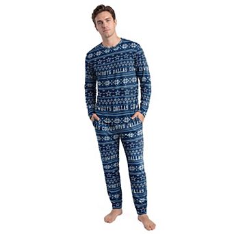 Men's Concepts Sport Navy Dallas Cowboys Jubilee Long Sleeve T-Shirt & Pant Set