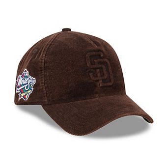 Men's New Era Brown San Diego Padres 1998 World Series Side Patch Tonal Corduroy 9FORTY A-Frame Adjustable Hat