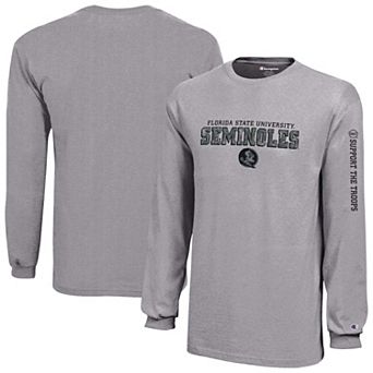 Youth Champion Heather Gray Florida State Seminoles Operation Hat Trick Long Sleeve T-Shirt