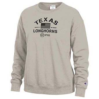 Women's Champion Tan Texas Longhorns Operation Hat Trick Powerblend Sweatshirt
