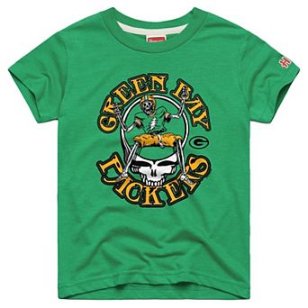 Youth Homage Green Green Bay Packers NFL x Grateful Dead Tri-Blend T-Shirt