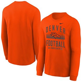 Youth Nike Orange Denver Broncos Essential Long Sleeve T-Shirt