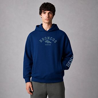 Men's Levelwear Navy Denver Broncos Luxe Zone Pullover Hoodie