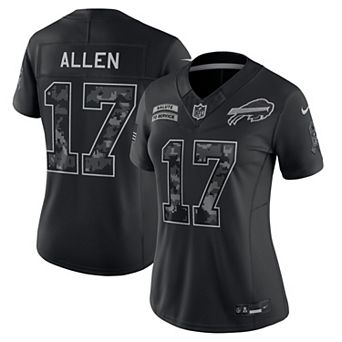 Women's Nike Josh Allen Black Buffalo Bills 2026 Salute to Service Stitched Limited Jersey