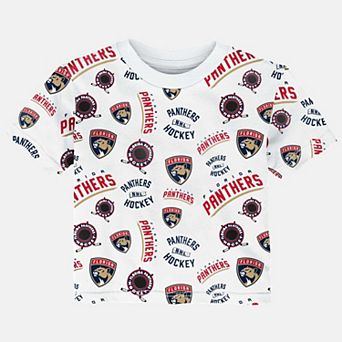 Infant Outerstuff White Florida Panthers Run Down Allover Print T-Shirt