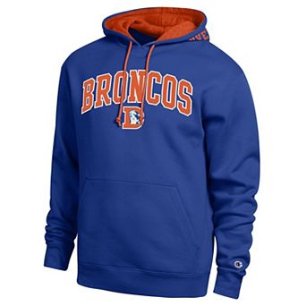 Men's Champion Royal/Orange Denver Broncos Contrast Hoodie