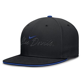 Men's Nike Black Duke Blue Devils Dri-FIT Primetime Script Fitted Hat