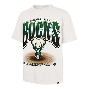 Men's '47 Cream Milwaukee Bucks Team Flex Foundation T-Shirt