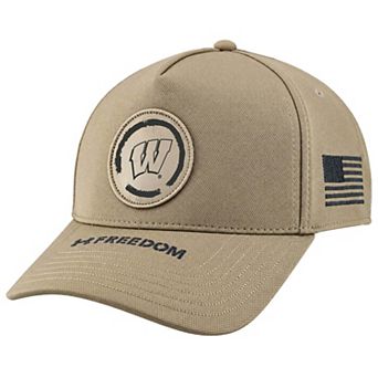 Unisex Under Armour Tan Wisconsin Badgers Freedom Blitzing A-Frame Adjustable Hat