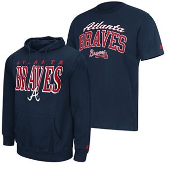 Men's Starter Navy Atlanta Braves Logo Hoodie & T-Shirt Combo Pack