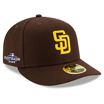 Men's New Era Brown San Diego Padres 2026 MLB Postseason Side Patch Low Profile 59FIFTY Fitted Hat