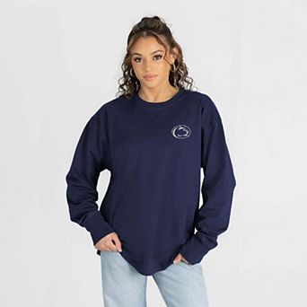Women's Gameday Couture Navy Penn State Nittany Lions Light It Up Rhinestone Long Sleeve T-Shirt