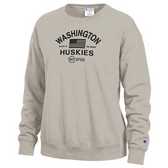 Women's Champion Tan Washington Huskies Operation Hat Trick Powerblend Sweatshirt