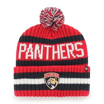 Men's '47 Red Florida Panthers Bering Cuffed Knit Hat with Pom