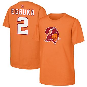 Youth Outerstuff Emeka Egbuka Orange Tampa Bay Buccaneers Name & Number Logo Classic T-Shirt