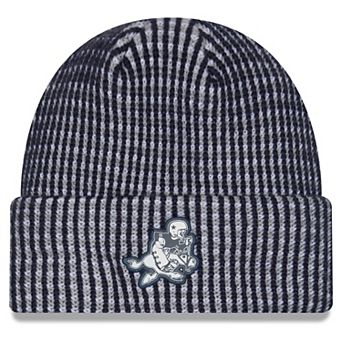 Men's New Era Navy Dallas Cowboys 2026 Sideline Cold Weather Throwback Cuffed Knit Hat