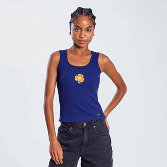 Women's Hype and Vice Navy Notre Dame Fighting Irish Primary Logo Ribbed Tank Top