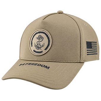 Unisex Under Armour Tan Navy Midshipmen Freedom Blitzing A-Frame Adjustable Hat