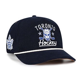Men's '47 Navy Toronto Maple Leafs Hockey Mask Corduroy Rope Hitch Adjustable Hat