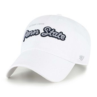 Women's '47 White Penn State Nittany Lions Trendy Script Clean Up Adjustable Hat