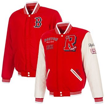 Men's JH Design Red Boston Red Sox Reversible Varsity Jacket